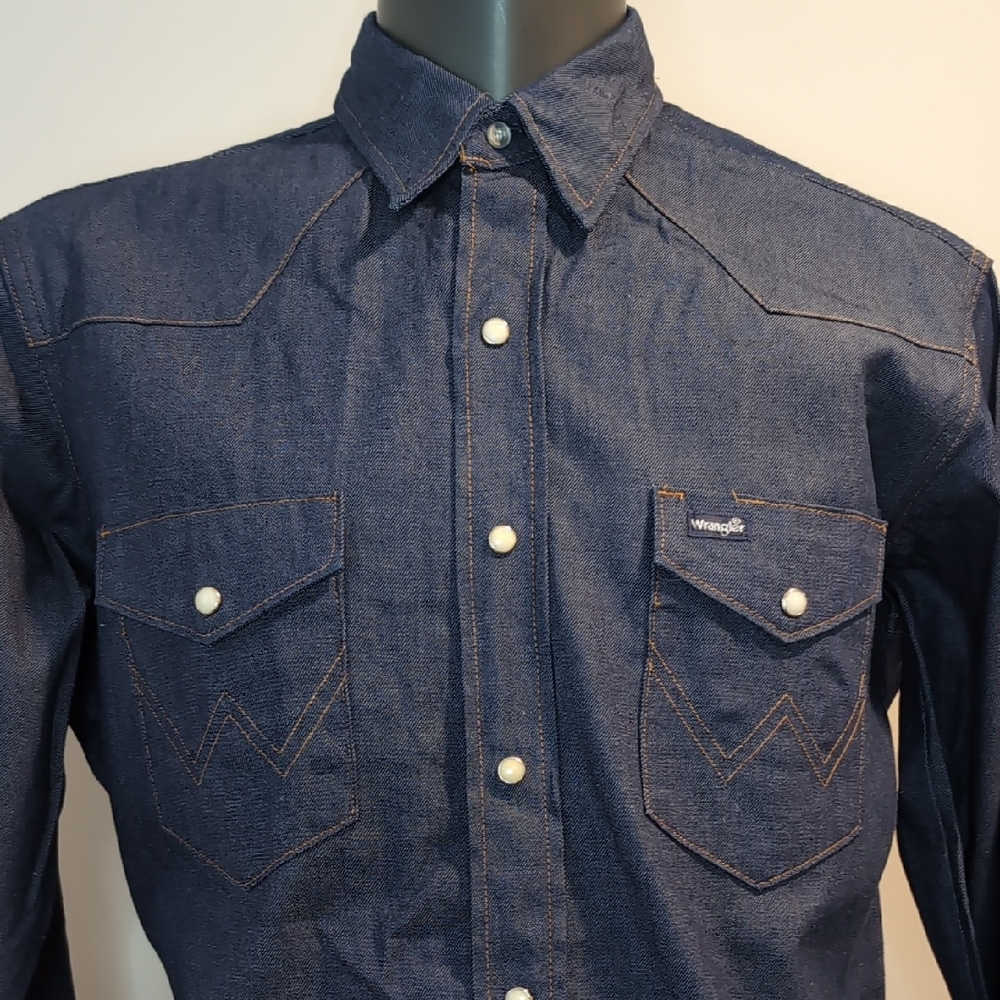 Vintage Wrangler Denim Western Shirt Deadstock